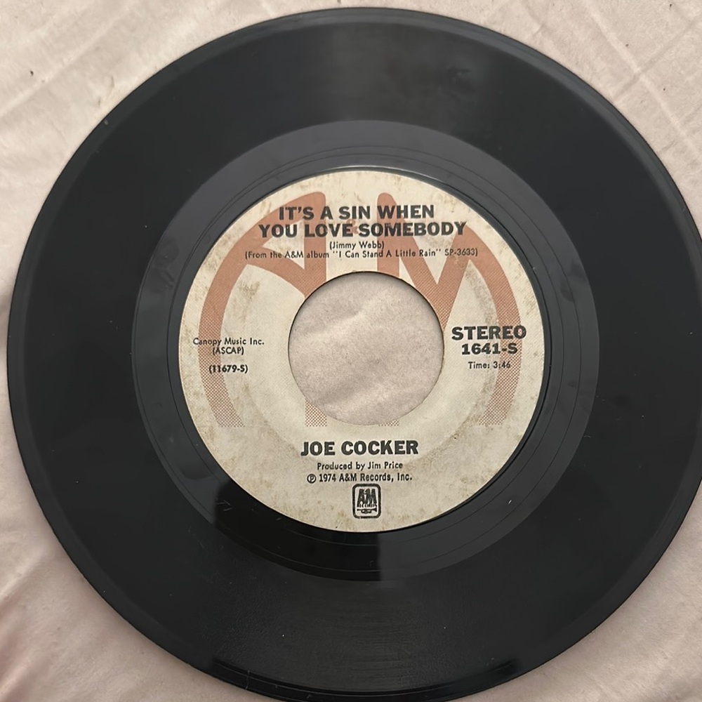 Black Vinyl Record 45 RPM Media